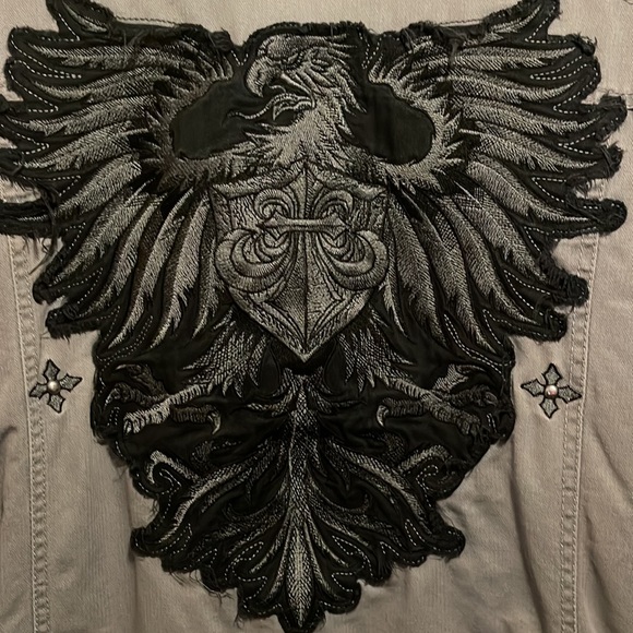 Rare🔥💥 Affliction limited Edition Unisex bomber jacket/coat w/ faux fur lining - Picture 7 of 17